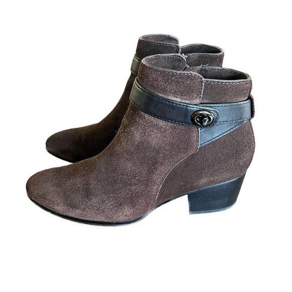 Coach Patricia Suede Ankle Boots Size 9 - Picture 1 of 10